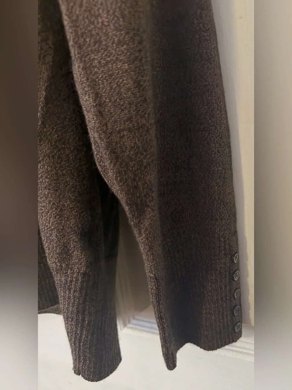 Victor Alfaro 100% Wool Brown Turtleneck Sweater Large Quiet Luxury Classic